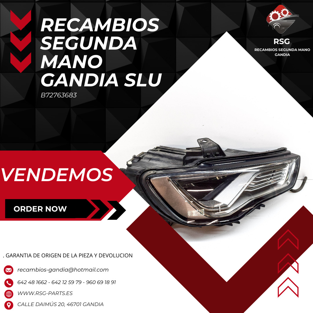 Faro Delantero Derecho Audi